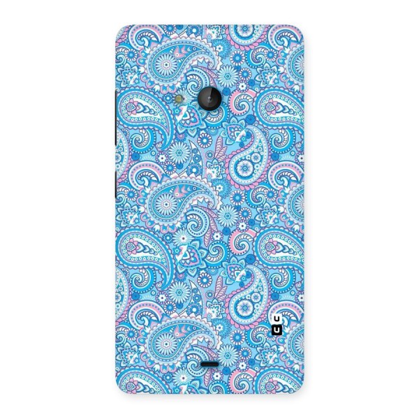 Blue Block Pattern Back Case for Lumia 540