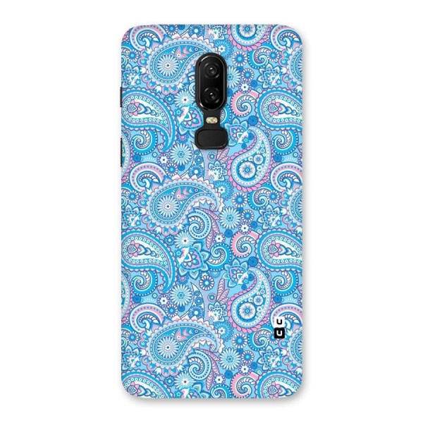 Blue Block Pattern Back Case for OnePlus 6