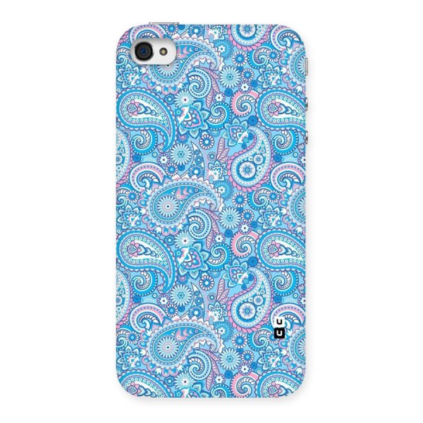 Blue Block Pattern Back Case for iPhone 4 4s