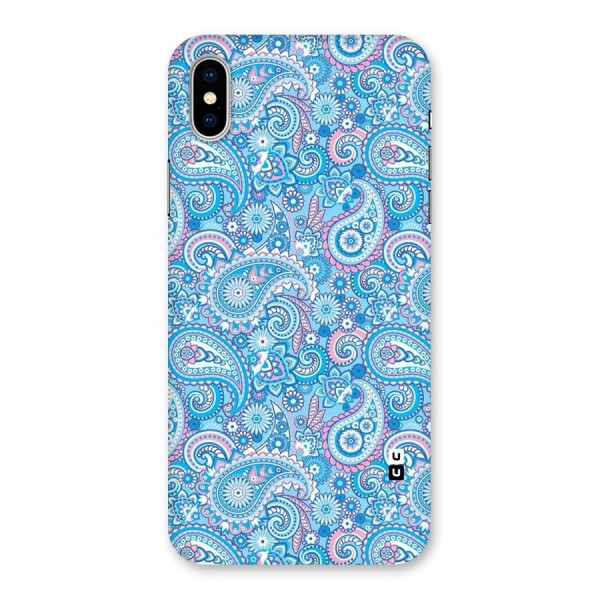 Blue Block Pattern Back Case for iPhone X