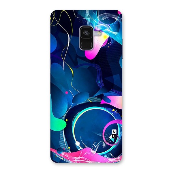 Blue Circle Flow Back Case for Galaxy A8 Plus