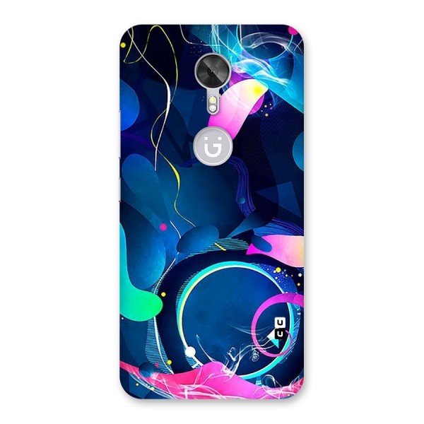 Blue Circle Flow Back Case for Gionee A1