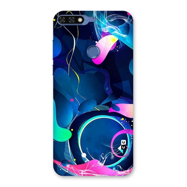 Blue Circle Flow Back Case for Honor 7C
