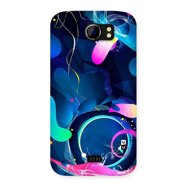 Blue Circle Flow Back Case for Micromax Canvas 2 A110