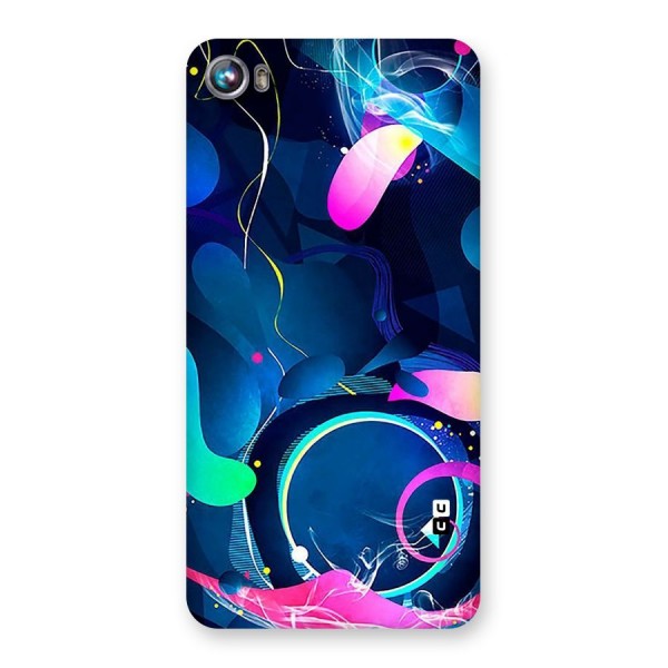 Blue Circle Flow Back Case for Micromax Canvas Fire 4 A107