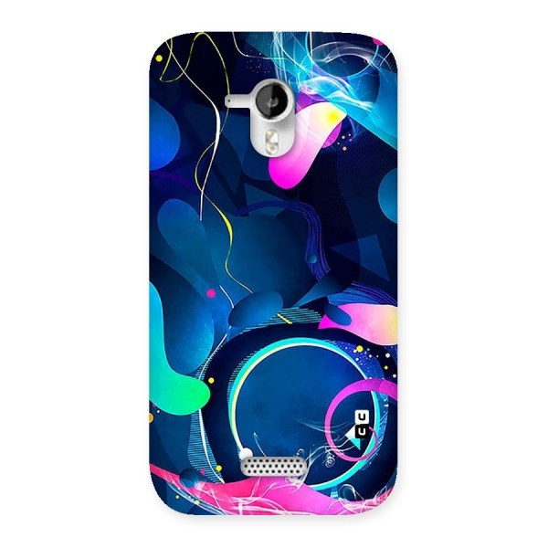 Blue Circle Flow Back Case for Micromax Canvas HD A116