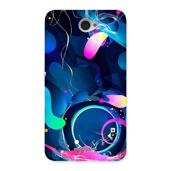 Blue Circle Flow Back Case for Sony Xperia E4