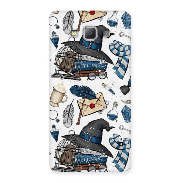 Blue Feather Hat Design Back Case for Galaxy A7