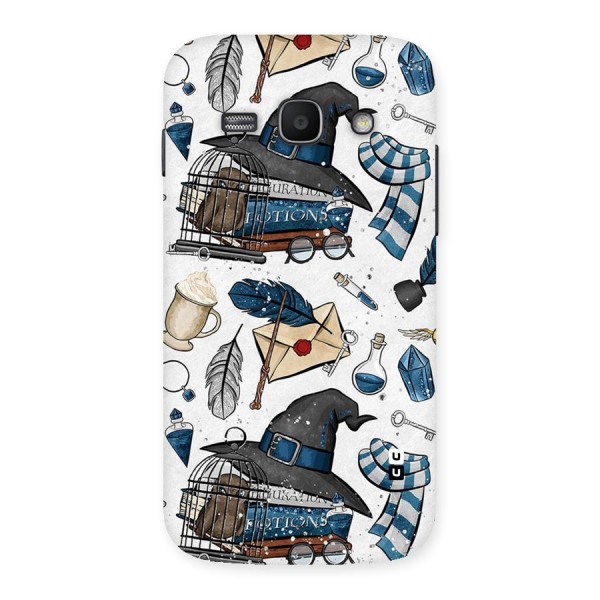 Blue Feather Hat Design Back Case for Galaxy Ace 3