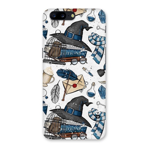 Blue Feather Hat Design Back Case for OnePlus 5