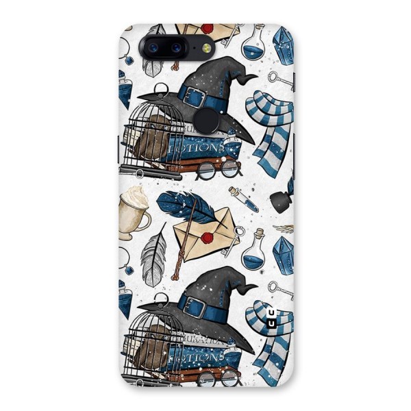 Blue Feather Hat Design Back Case for OnePlus 5T