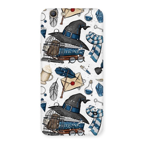 Blue Feather Hat Design Back Case for Oppo F1s