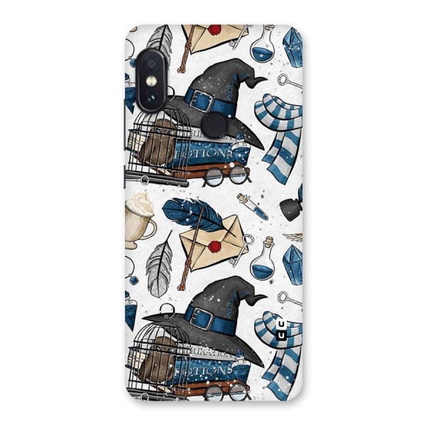 Blue Feather Hat Design Back Case for Redmi Note 5 Pro