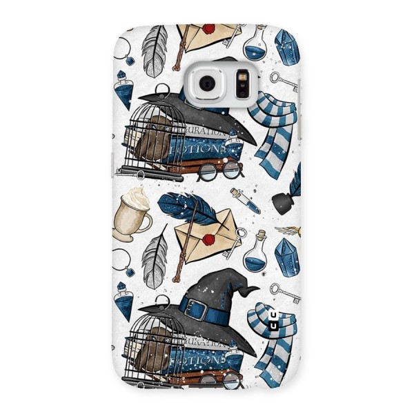Blue Feather Hat Design Back Case for Samsung Galaxy S6