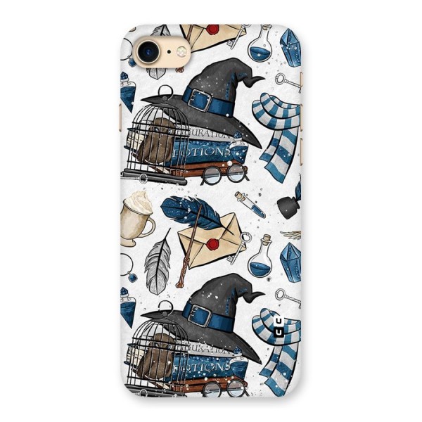 Blue Feather Hat Design Back Case for iPhone 7