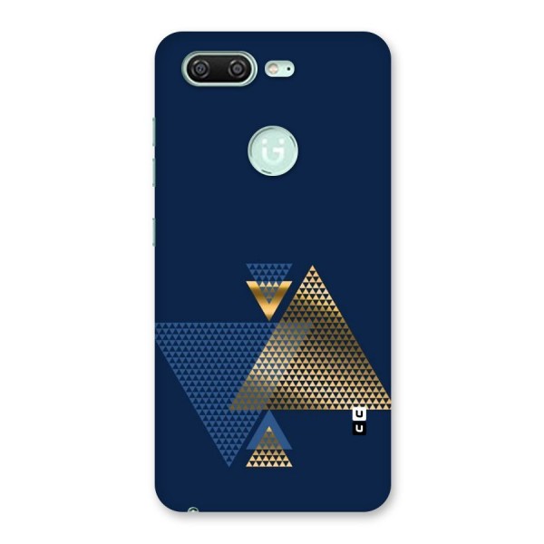 Blue Gold Triangles Back Case for Gionee S10
