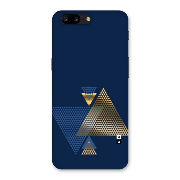Blue Gold Triangles Back Case for OnePlus 5