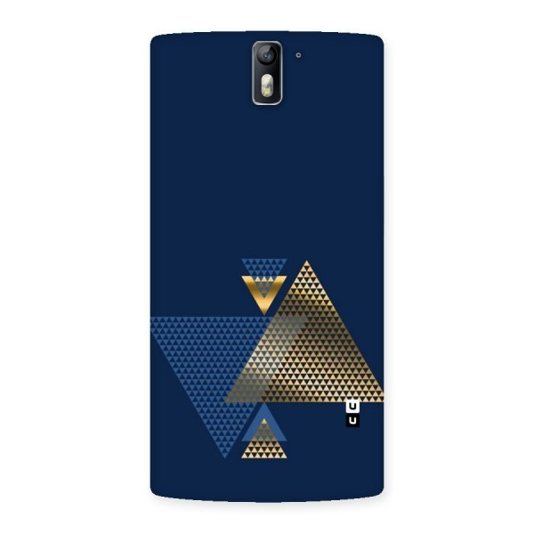 Blue Gold Triangles Back Case for One Plus One