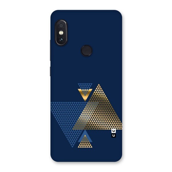Blue Gold Triangles Back Case for Redmi Note 5 Pro