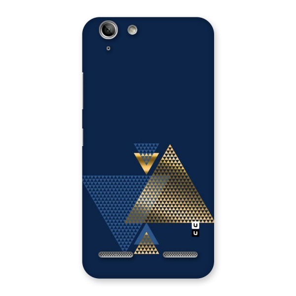 Blue Gold Triangles Back Case for Vibe K5