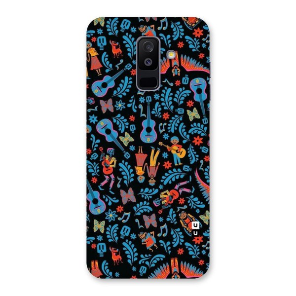 Blue Guitar Pattern Back Case for %Galaxy A6 Plus