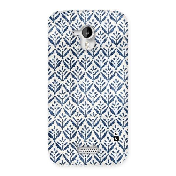 Blue Leaf Back Case for Micromax Canvas HD A116