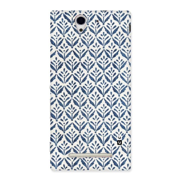 Blue Leaf Back Case for Sony Xperia C3