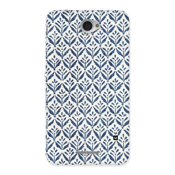 Blue Leaf Back Case for Sony Xperia E4