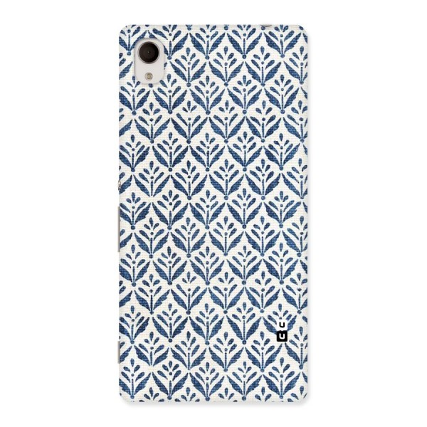 Blue Leaf Back Case for Sony Xperia M4