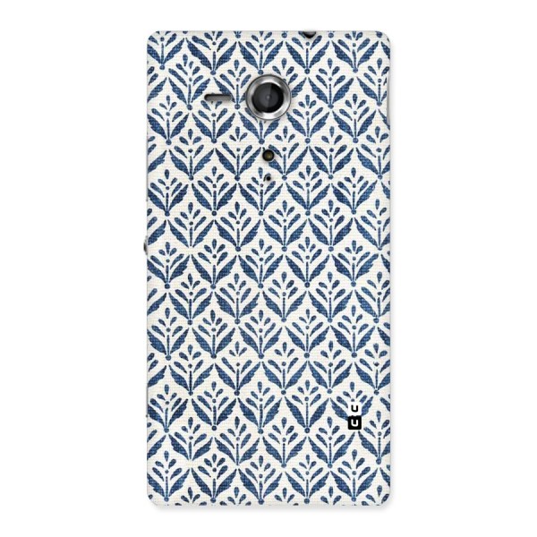 Blue Leaf Back Case for Sony Xperia SP