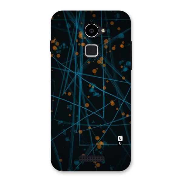 Blue Lines Gold Dots Back Case for Coolpad Note 3 Lite