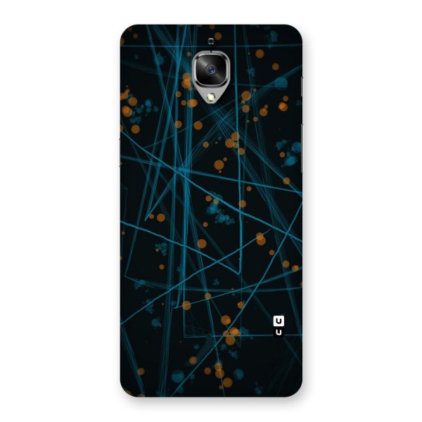 Blue Lines Gold Dots Back Case for OnePlus 3