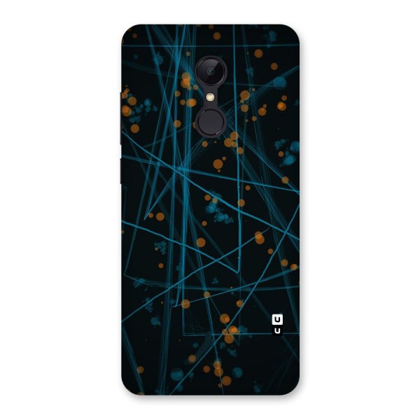 Blue Lines Gold Dots Back Case for Redmi 5