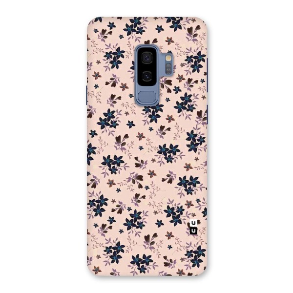 Blue Peach Floral Back Case for Galaxy S9 Plus