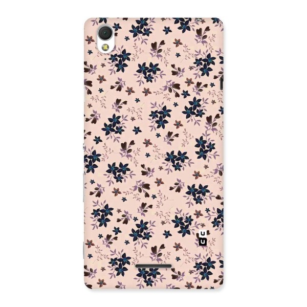 Blue Peach Floral Back Case for Sony Xperia T3