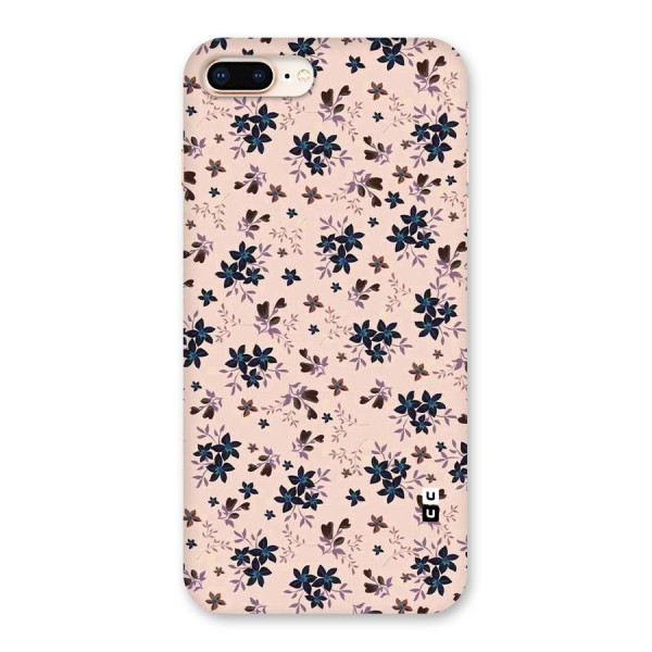 Blue Peach Floral Back Case for iPhone 8 Plus