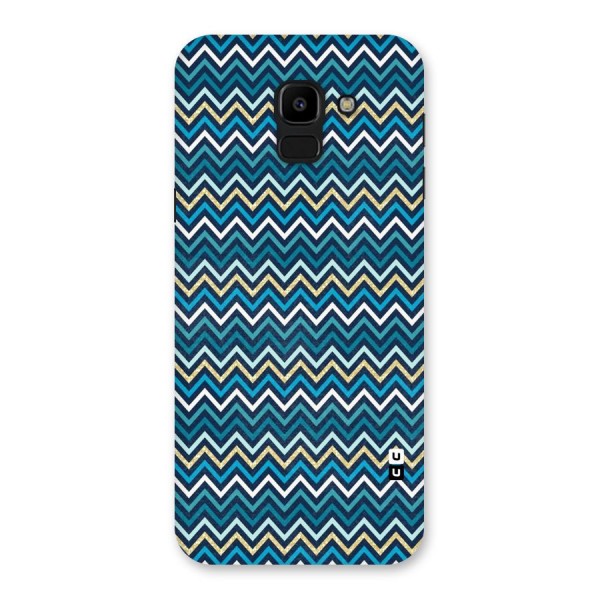 Blue Shades Chevron Pattern Back Case for Galaxy J6