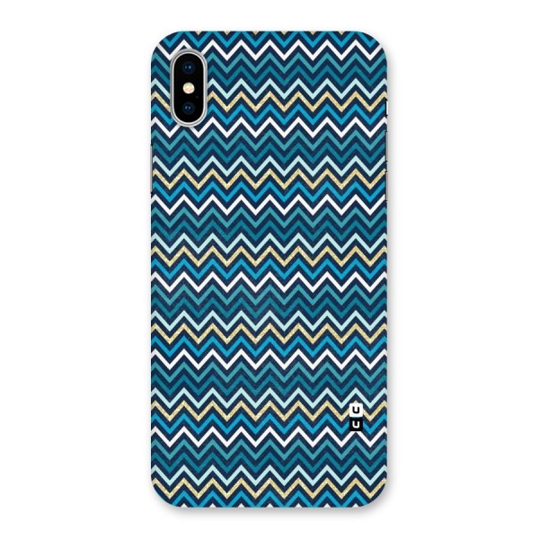 Blue Shades Chevron Pattern Back Case for iPhone X