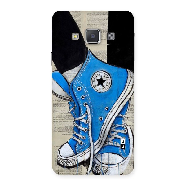 Blue Shoes Back Case for Galaxy A3