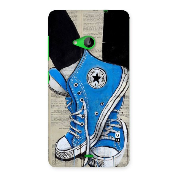 Blue Shoes Back Case for Lumia 535