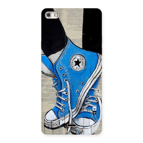 Blue Shoes Back Case for Micromax Canvas Silver 5