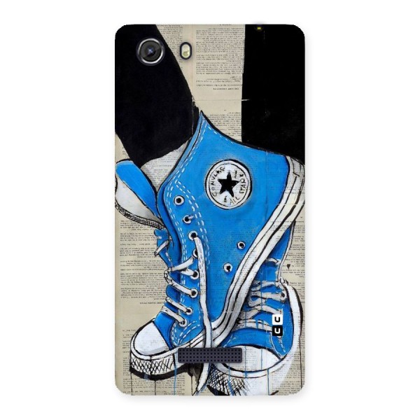 Blue Shoes Back Case for Micromax Unite 3