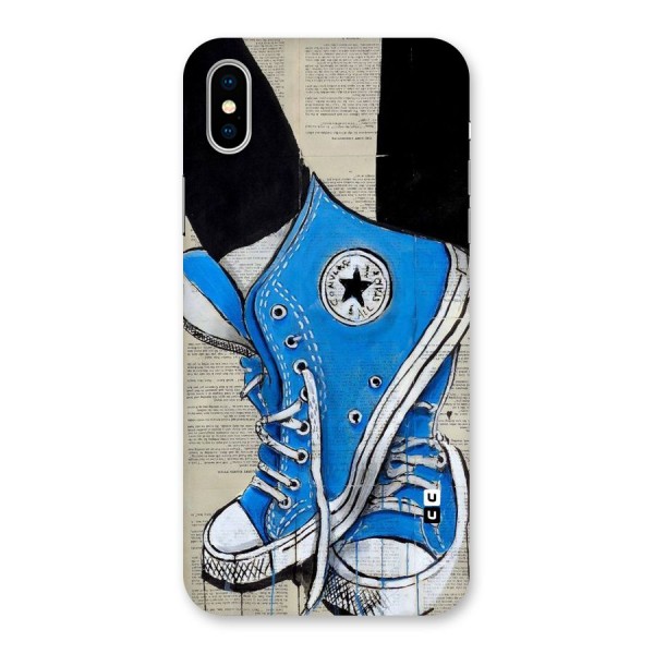 Blue Shoes Back Case for iPhone X