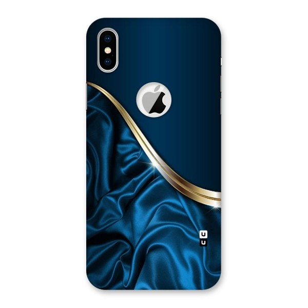 Blue Smooth Flow Back Case for iPhone X Logo Cut
