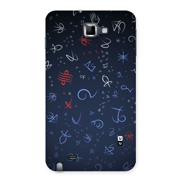 Blue Symbols Back Case for Galaxy Note