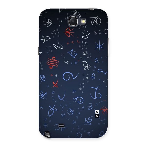 Blue Symbols Back Case for Galaxy Note 2
