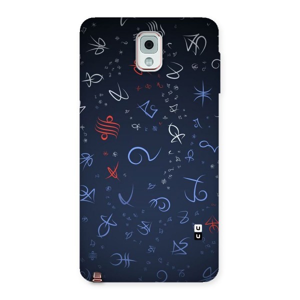 Blue Symbols Back Case for Galaxy Note 3
