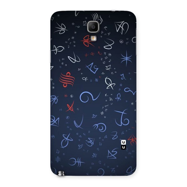 Blue Symbols Back Case for Galaxy Note 3 Neo