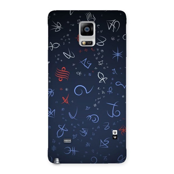 Blue Symbols Back Case for Galaxy Note 4