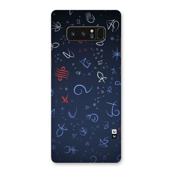 Blue Symbols Back Case for Galaxy Note 8